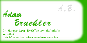 adam bruckler business card